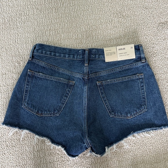 Agolde Parker Vintage Cut Off Short in Caution - Picture 4 of 6